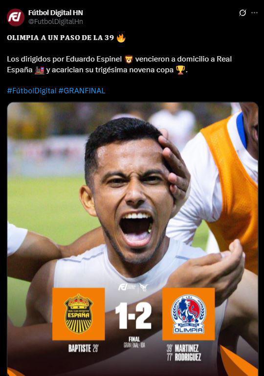 El León acaricia la 39: la prensa señala al culpable de la derrota de Real España y elogian a Olimpia tras la remontada