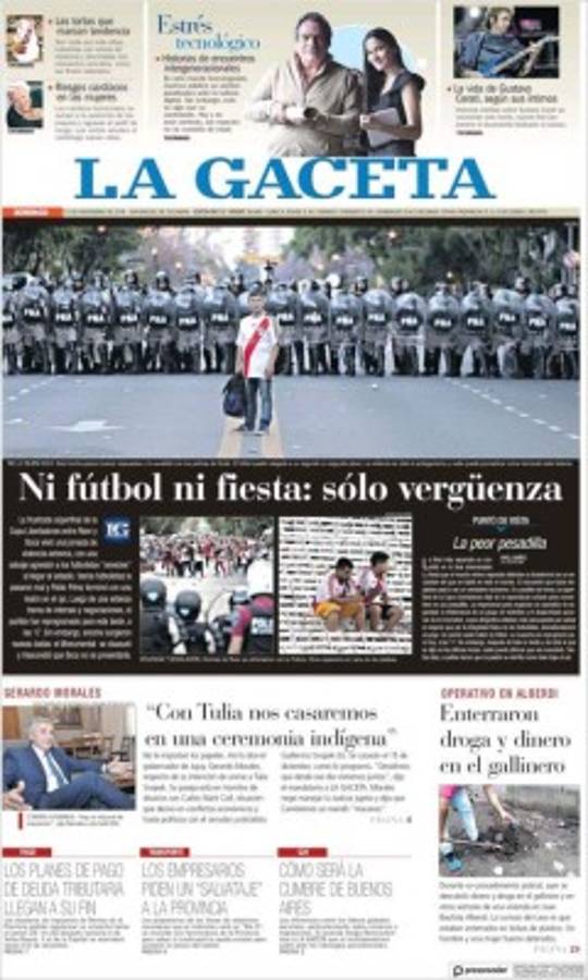 Pelotudos y la copa rota: Las portadas del escándalo del River Plate-Boca Juniors