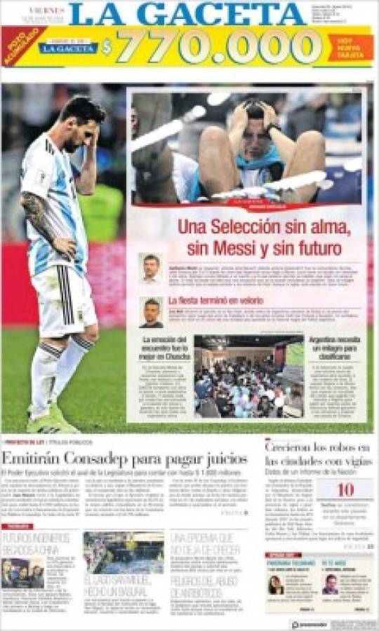 ¡BRUTAL! Las portadas de todo el mundo contra Argentina: 'Damos pena'