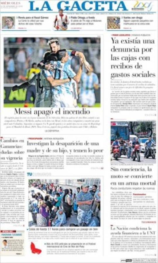 ¡CALIENTE! Las portadas que dejó la fecha de eliminatoria mundialista