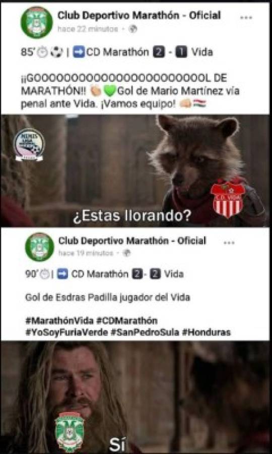 Los memes humillan a Marathón tras empatar con Vida y decir adiós a la pentagonal