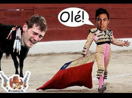 Los memes de España vs Chile.