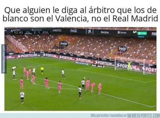 Los memes y los penales revientan al Real Madrid tras recibir paliza del Valencia