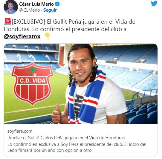 Todos hablan de lo mismo: La reacción de la prensa sobre el fichaje del “Gullit” Peña por el Vida de Honduras