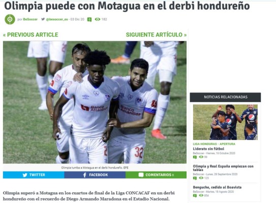 'El León impone autoridad': La prensa internacional sobre la eliminación de Olimpia a Motagua en Liga Concacaf&nbsp;&nbsp;