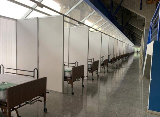 Polideportivo de la UNAH listo para recibir pacientes con coronavirus en Honduras