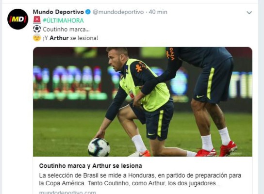 Lesión de Arthur ante Honduras invade las portadas internacionales