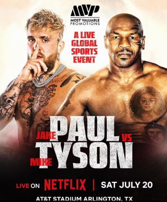 El 20 de julio Mike Tyson y Jake Paul se van a ver las caras en Arlington.