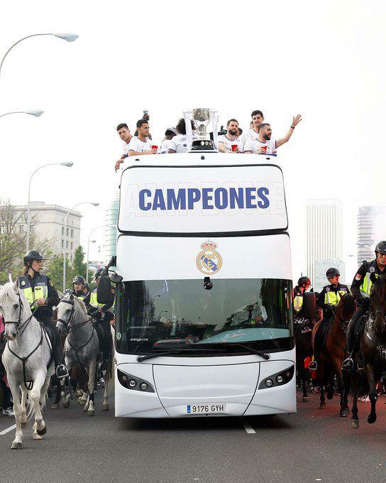 Espectacular fiesta: Real Madrid festejó en Cibeles con la afición su título 35 de la Liga de España