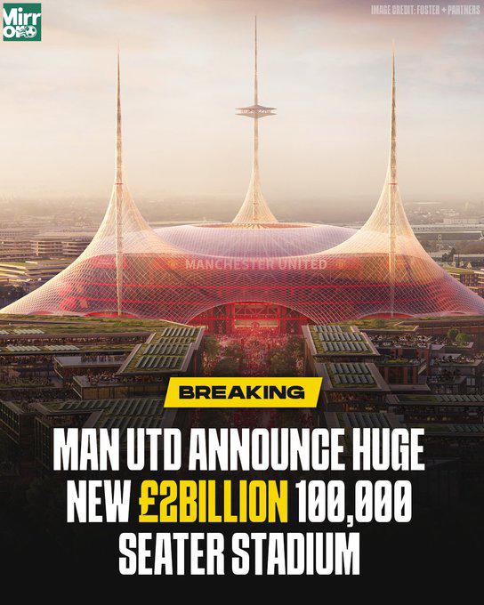 Este es el descomunal precio: Manchester United abandonará Old Traford y este será su nuevo estadio en Inglaterra
