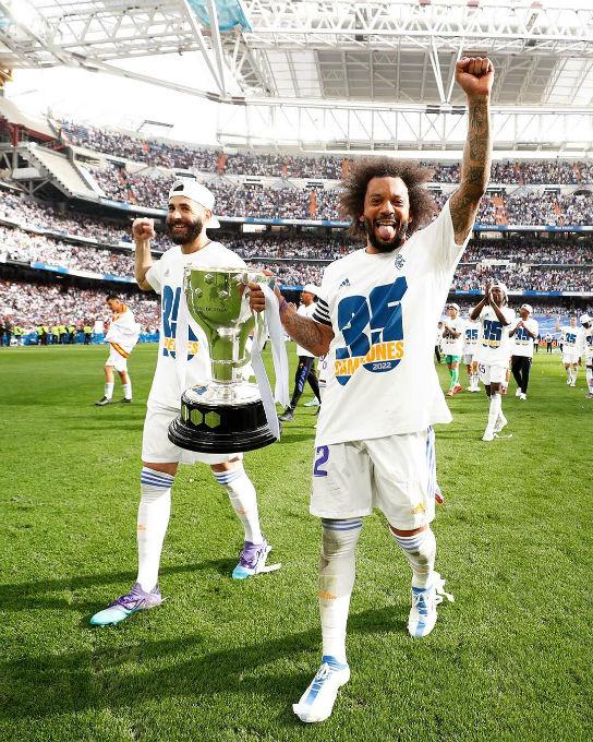 Fotos: Así celebró el Real Madrid su título 35 en la Liga de España; el crack que no llegó al festejo y el gesto de Marcelo