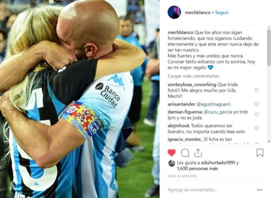 ¡De no creer! En plena celebración de Racing, hija del presidente baja, besa a jugador y oficializa noviazgo