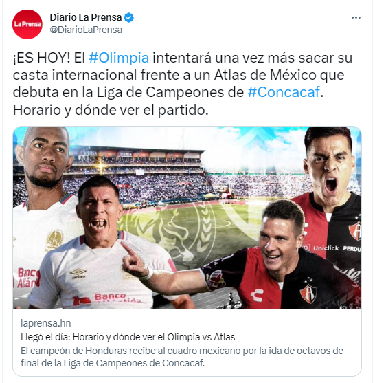 ¡Revelan su cábala! Lo que dice la prensa mexicana y hondureña sobre el Olimpia vs Atlas: “Es el que menos posibilidades tiene...”