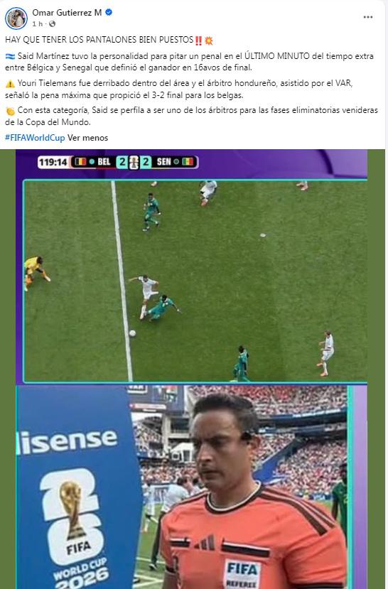 ¿Acierto o error? Las reacciones a la dura decisión de Saíd Martínez en el Mundial y la nota que le dan