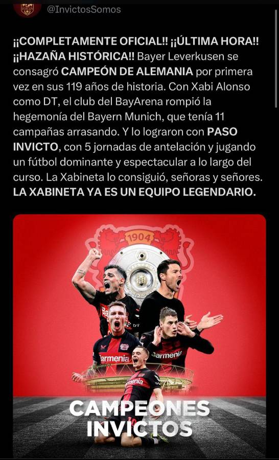 El irónico mensaje del Bayern Múnich y la felicitación de un ex Real Madrid: la prensa reacciona tras el título del Leverkusen