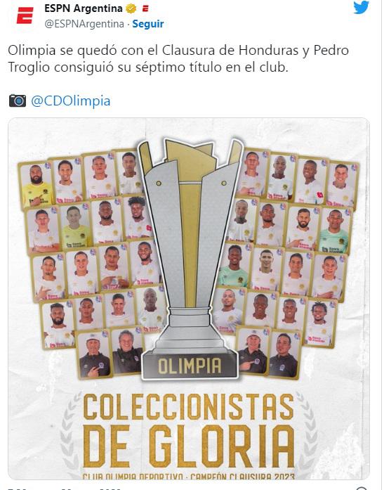 Periodistas hondureños reaccionan tras el título 36 de Olimpia ante Olancho FC: “Liga predecible y pequeña para Troglio”