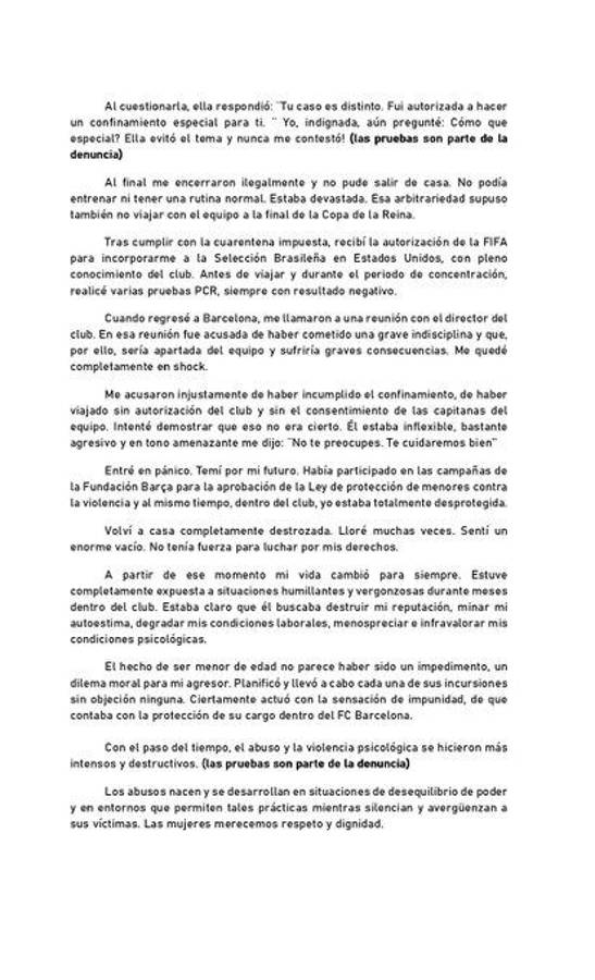 Escándalo: Gio Queiroz denuncia haber sufrido “acoso” en el Barcelona y publica una carta para contar todo