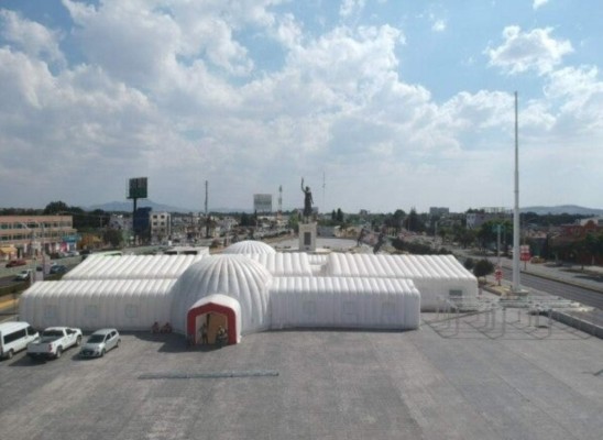 Así es el hospital inflable que México instaló para atender pacientes con coronavirus