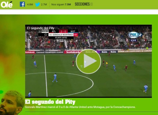 Lo que dice la prensa internacional sobre el 3-0 de Atlanta United ante Motagua