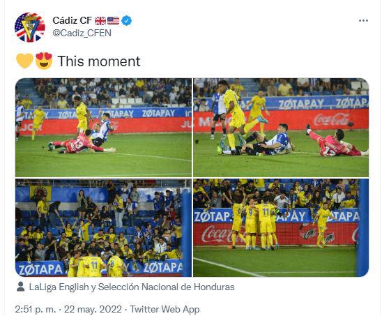 ¡Se rinden ante el Choco Lozano! La reacción de los medios y afición al gol del hondureño que salvó al Cádiz: “A sus pies”