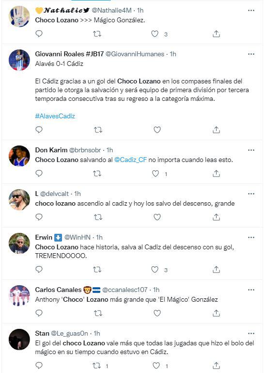 ¡Se rinden ante el Choco Lozano! La reacción de los medios y afición al gol del hondureño que salvó al Cádiz: “A sus pies”