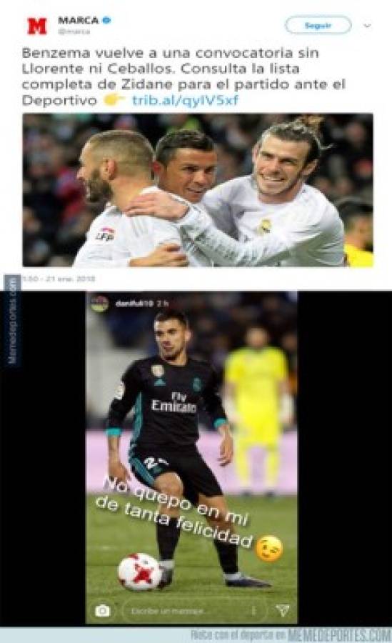 No perdonan: Los divertidos memes de la goleada del Real Madrid ante el Deportivo