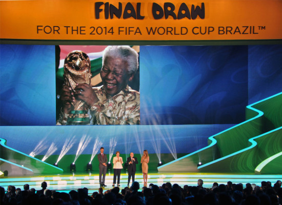 Imágenes del sorteo de la Copa Mundial Brasil 2014.