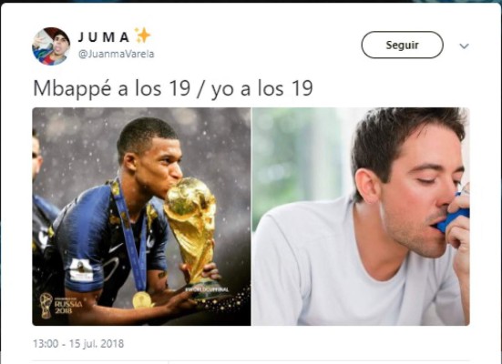 'Yo a los 19 años': Los memes sobre Mbappé que se hacen virales en redes sociales