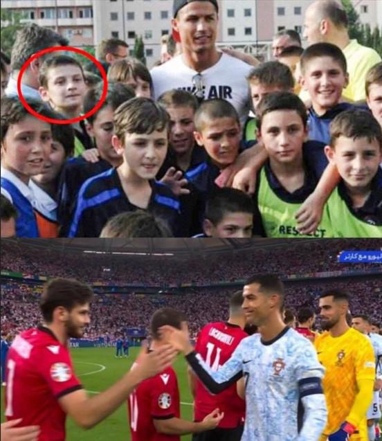 Foto de Kvaratskhelia y Cristiano Ronaldo en 2013 y en la actualidad.