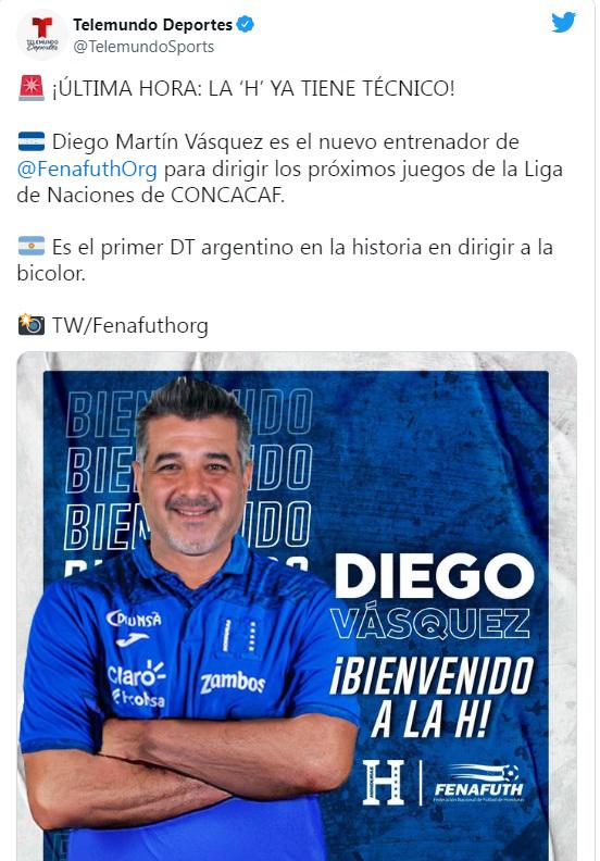 DT con gran experiencia y le desean éxito: Así reaccionó la prensa internacional sobre la llegada de Diego Vázquez a la Selección de Honduras