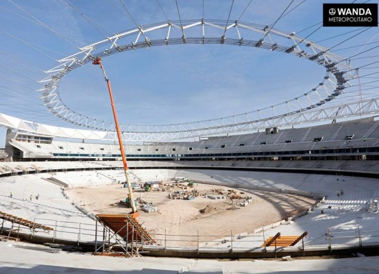 Así luce el nuevo estadio del Atlético de Madrid que está en construcción