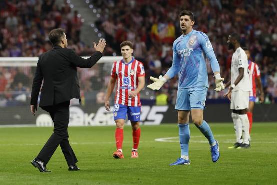 Simeone no se muerde la lengua por los incidentes ocurridos con Courtois en el derbi.