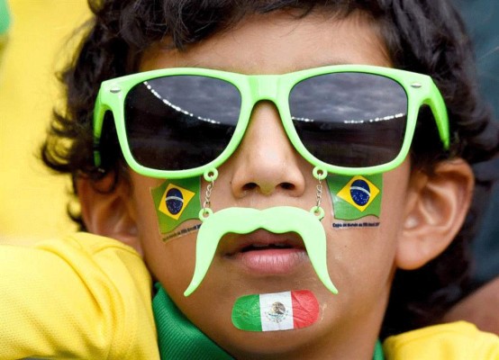 La fiesta en las tribunas en la semifinal Brasil vs Alemania