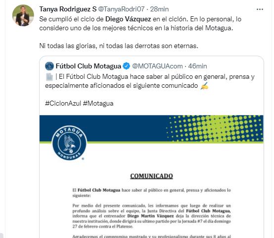 ¡Uno pide reconocimiento en el Nacional! La reacción de periodistas y aficionados tras la salida de Diego Vázquez de Motagua