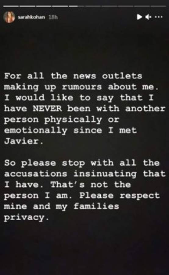 ¿Engañó al Chicharito? La guapa Sarah Kohan reacciona ante una supuesta infidelidad hacia el mexicano