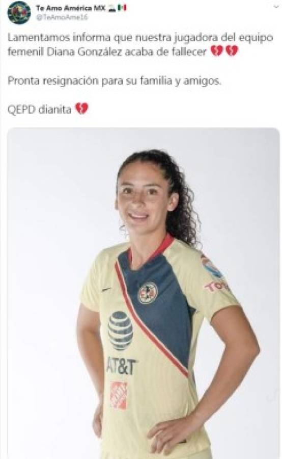 Conmoción en México por la muerte de Diana González, futbolista del América femenil