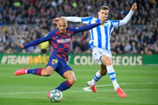 Braithwaite ha tenido algunas ocasiones importantes en el inicio del primer tiempo. FOTO: AFP.