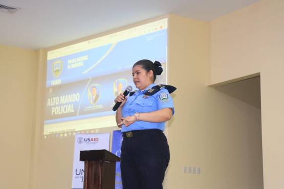 Belkis Valladares, vocera de la Policía, fue muy crítica en lo que expuso.