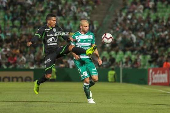 Torreón, Coahuila, 27 de Febrero de 2019. , durante el partido de octavos de final partido de vuelta del torneo CONCACAF Liga de Campeones, entre Club Santos Laguna y Marathon de Honduras, celebrado en Estadio Corona del Territorio Santos Modelo. Foto: Imago7/ Jesus Ruiz