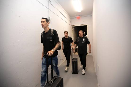 Di María, otra de las estrellas que ya está en Florida con la selección de Argentina.