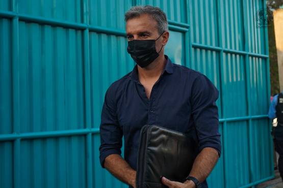 Así llegó Pablo Lavallén al Estadio San Jorge de Olanchito. Foto cortesía Twitter Olimpia