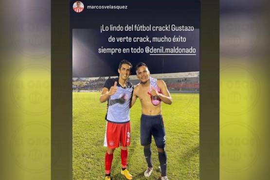 Denil Maldonado se reencontró en La Ceiba con un ex compañero suyo en el Everton de Chile