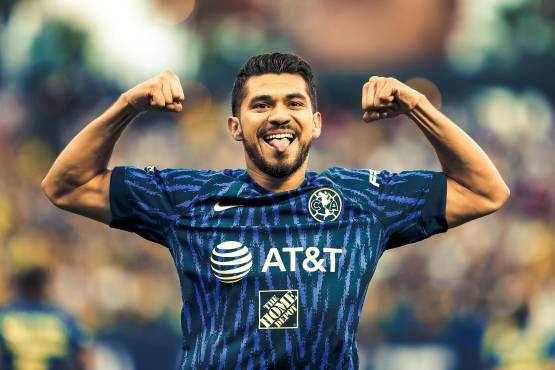 Henry Martin celebrando su anotación contra el Real Madrid.