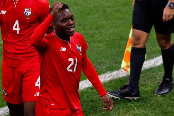 Panama's midfielder Jose Luis Rodriguez celebrates after scoring during the Russia 2018 World Cup Group G football match between Panama and Tunisia at the Mordovia Arena in Saransk on June 28, 2018. / AFP PHOTO / Jack GUEZ / RESTRICTED TO EDITORIAL USE - NO MOBILE PUSH ALERTS/DOWNLOADS