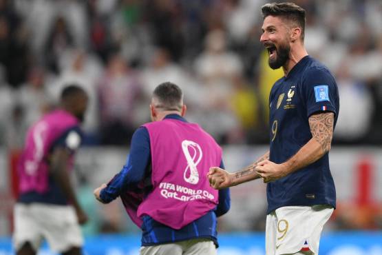 Olivier Giroud anotó el gol del triunfo de Francia ante Inglaterra en el Al-Bayt Stadium de Doha.