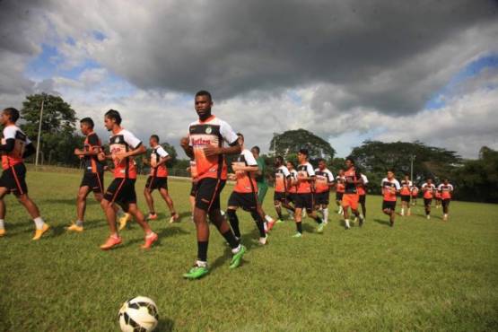 Juticalpa FC en entrenamiento en dicha ciudad previo al encuentro ante Real EspaÃ±a por el primer partido de la LIga Nacional