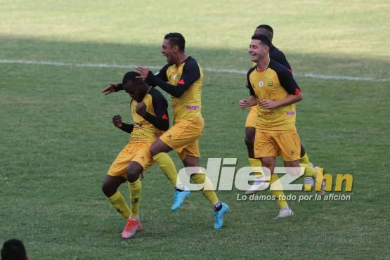 Gerson Chávez celebrando su anotación ante Motagua en el Estadio Chelato Uclés. Foto: Marvin Salgado