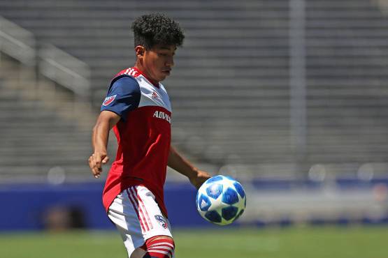 José Kevin Bonilla cuando jugaba en la academia del FC Dallas.