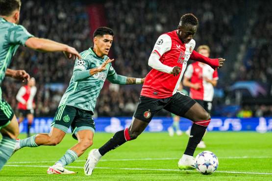 Luis Palma realizó solamente un remate a portería frente a Feyenoord. Fue en el minuto 50.