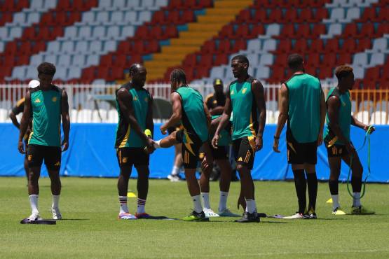 Jamaica se entrenó en la cancha del estadio Nacional de Tegucigalpa.